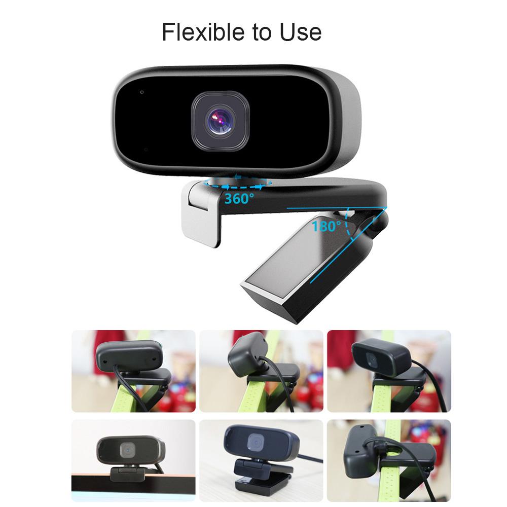 Webcam 720P HD với Micrô & Đầu cắm âm thanh 3,5 mm cho máy tính xách tay