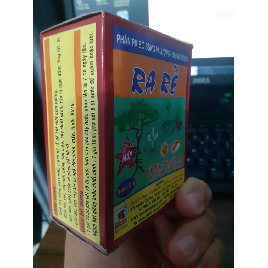 Hộp 10 gói ra rễ phân pk bổ sung vi lượng.