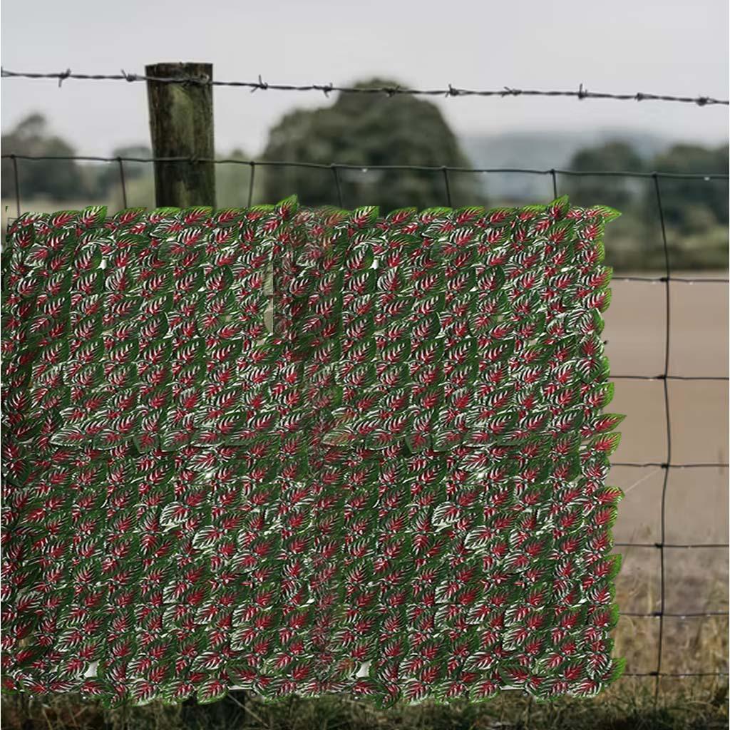 Patio 19.69''x118.11'' inches Faux Leaf Privacy Fence Screen Artificial Leaf Vine Climbing Gardening Outdoor Backyard Decoration Fence Cover