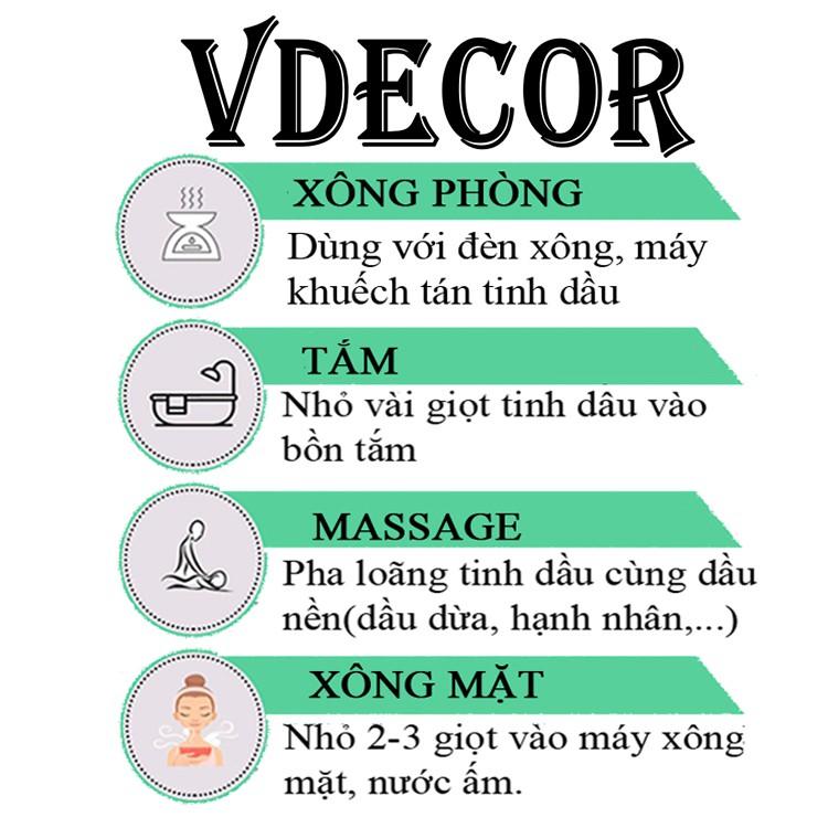 Tinh Dầu Cam Ngọt VDECOR Nguyên Chất 100% Từ Thiên Nhiên Nhập Khẩu Ấn Độ (10ml)