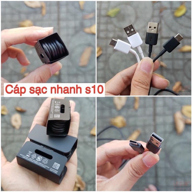 Dây cáp sạc nhanh zin S10 type-C dùng được cho s8/S9/s10/note 8/ note 9/note 10