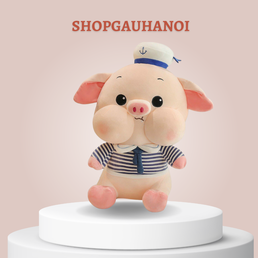 Gấu bông heo hải quân cao cấp mềm mịn