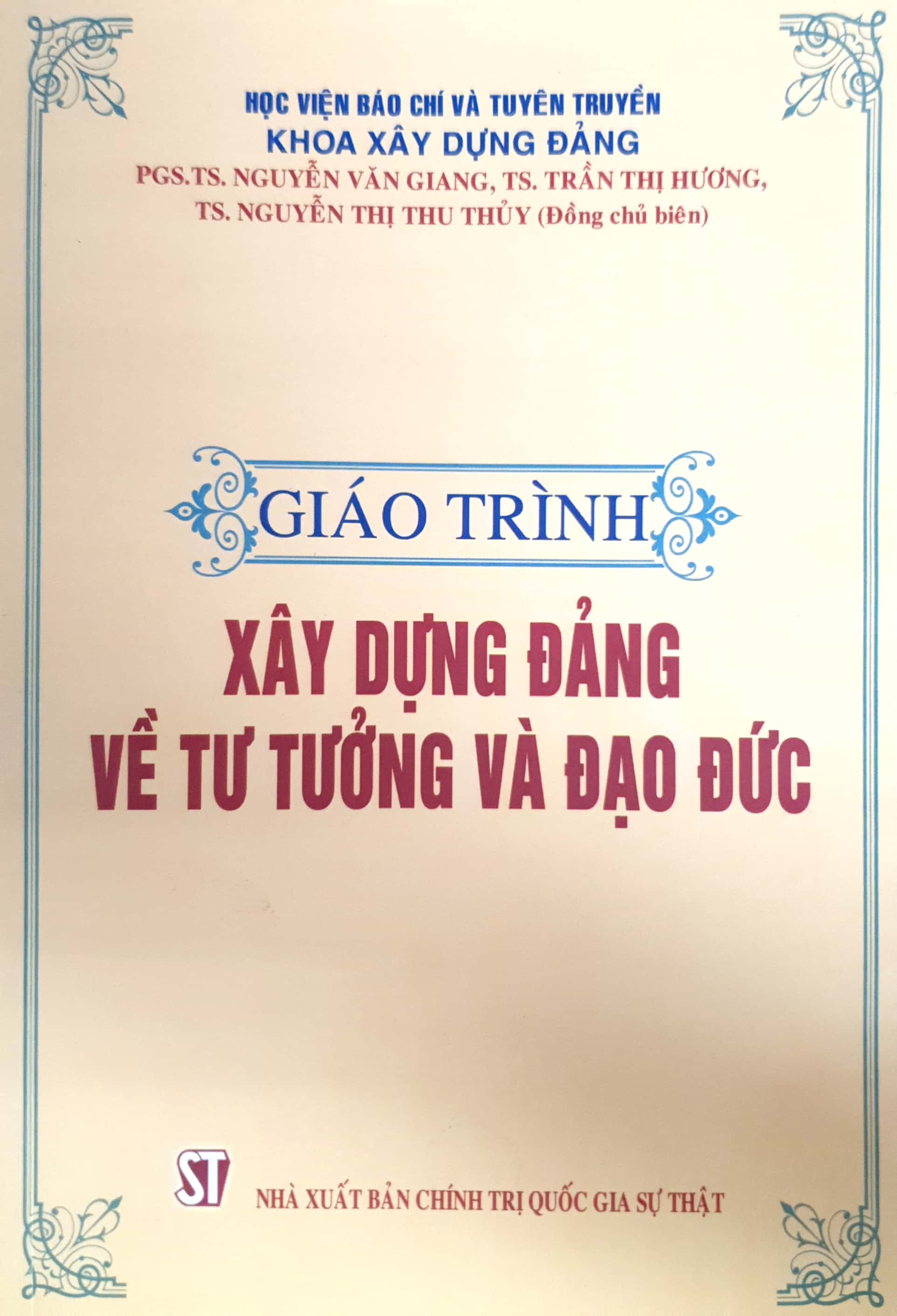 Giáo trình xây dựng Đảng về tư tưởng và đạo đức