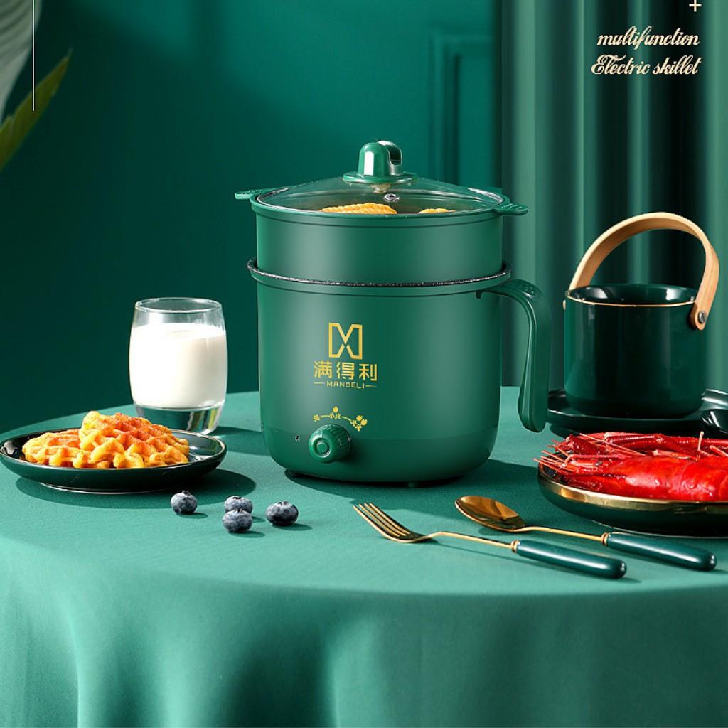 Ca Nấu Mì Đa Năng Nấu Cơm Có Tay Cầm 1,8L - 2 Nấc Nhiệt Mẫu Mới 2021 Kèm Giá Hấp