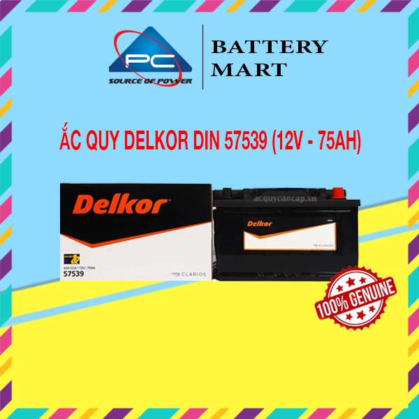 Ắc Quy Delkor DIN 57539 (12V - 75Ah)