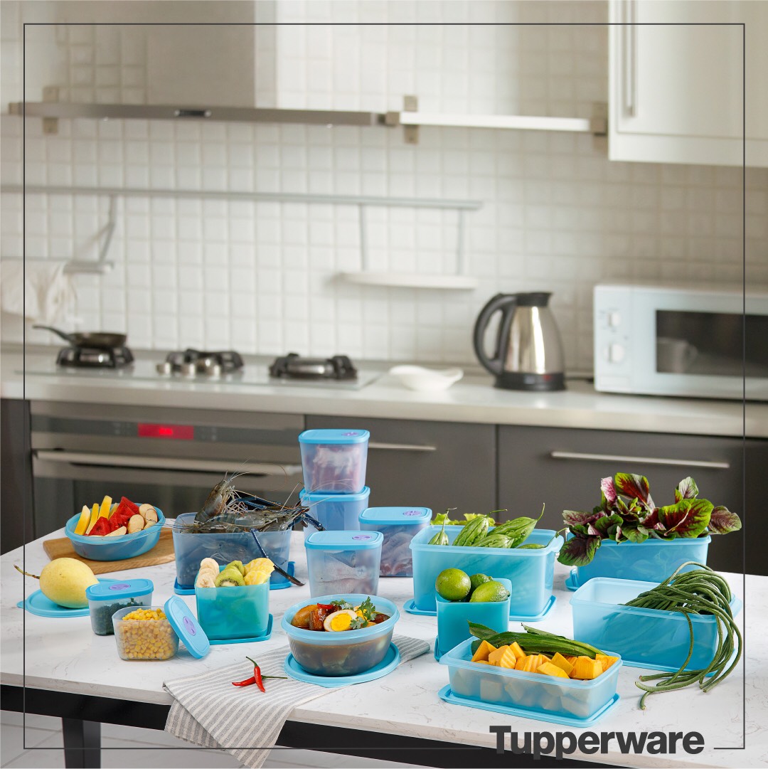 Combo Trữ Đông Và Mát Tupperware Blue Ocean 15 Hộp