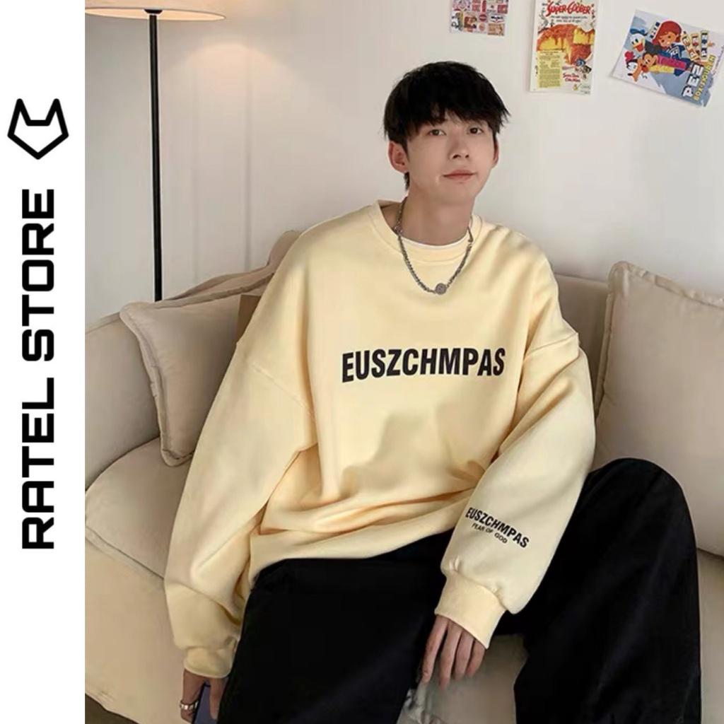 Áo Sweater Nỉ Bông Nam Nữ EUSZCHMPAS Unisex Form Rộng