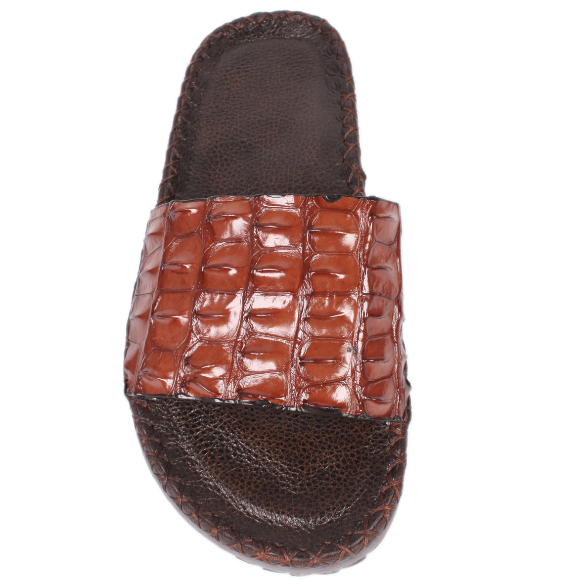 Dép nam Huy Hoàng da cá sấu quai ngang gai màu đen, nâu đất, vàng bò, nâu đỏ HT7264-65-66-67