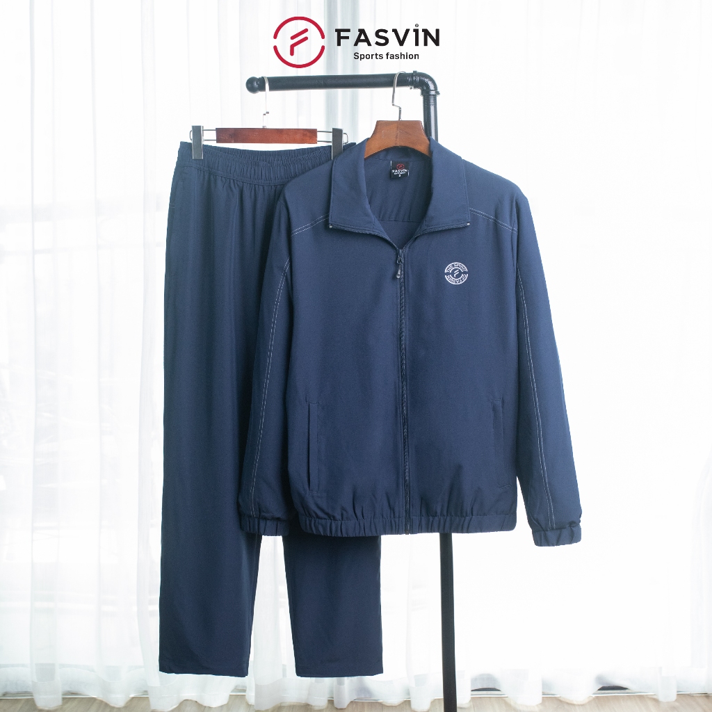 Bộ Quần Áo Gió Nam Thể Thao Fasvin BC25676.HN Chất Vải Gió Chun 02 Lớp Lót Vải Thun Mềm Mại Ấm Áp