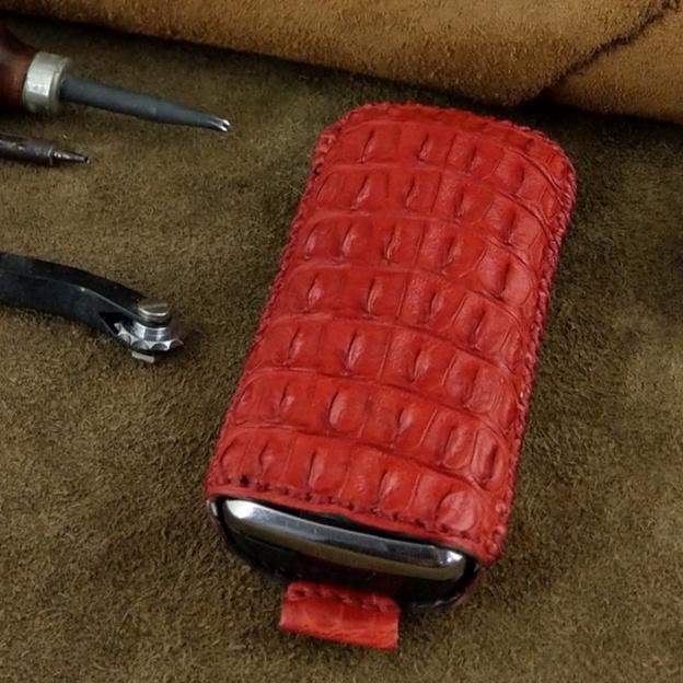 Bao da có dây rút cho Nokia 8800 handmade da cá sấu thật