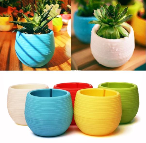 CHẬU NHỰA TRÒN MINI 2 LỚP TRỒNG CÂY CẢNH
