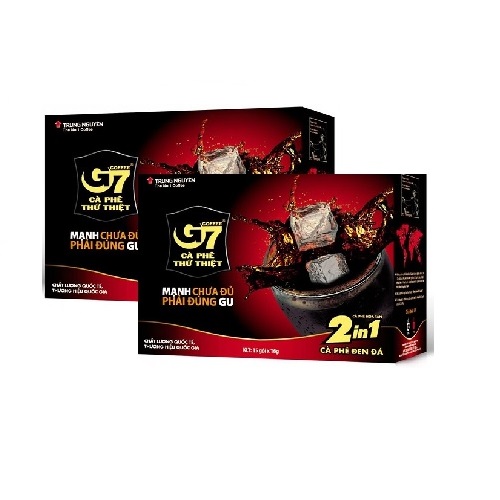 Combo 2 hộp cafe G7 2in1 đen đá Trung Nguyên