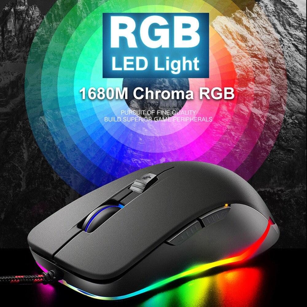 CHUỘT GAMING LED RGB ĐỔI MÀU FREE WOLF V6 VINETTEAM Macro Độ Nét top EBAY AliExpress Wish-HÀNG NHẬP KHẨU