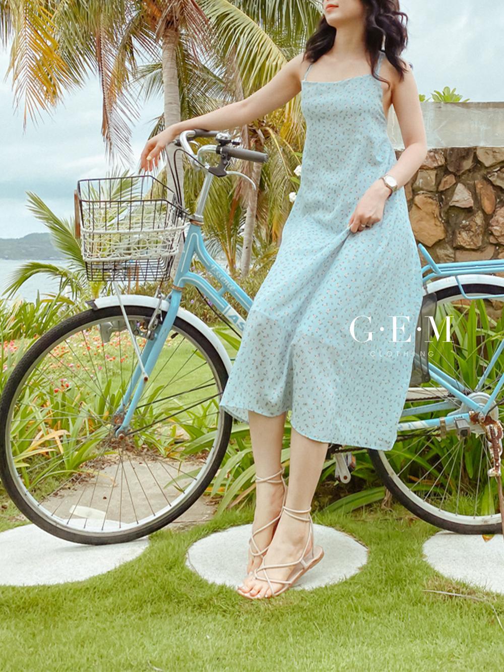 Đầm bầu hai dây hoa nhí kiểu dáng Hàn Quốc Agness dress - thương hiệu G.E.M Clothing