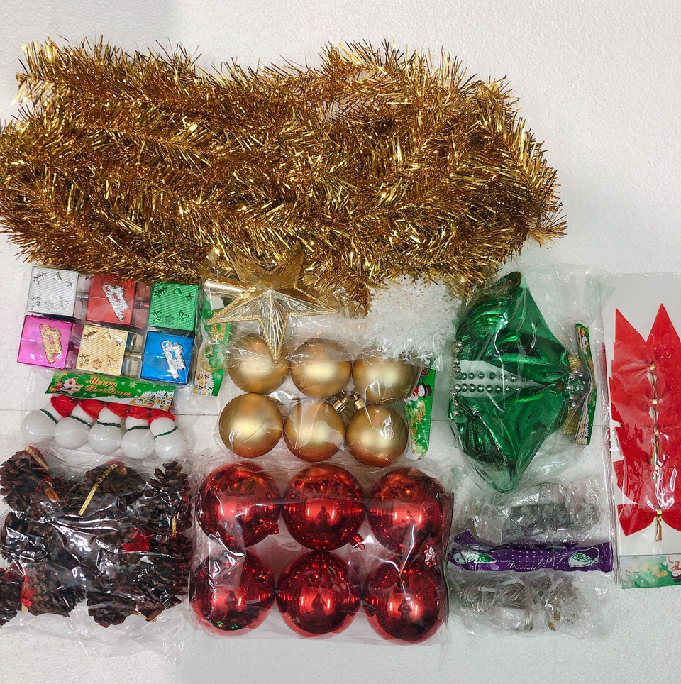 Phụ kiên trang trí cho cây thông noel cây 90 - 120cm