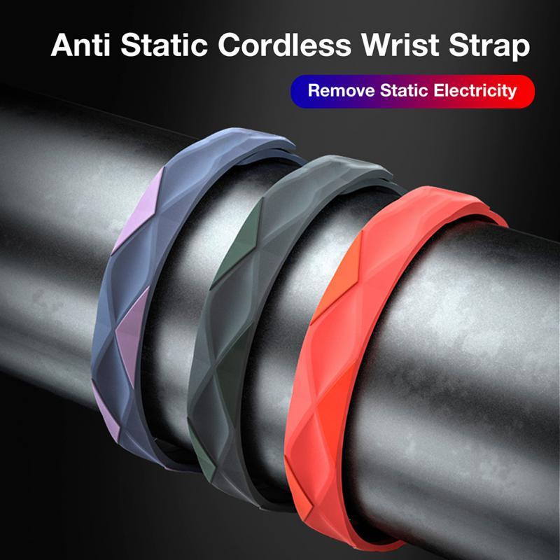 Bộ loại bỏ tĩnh điện cơ thể chống tĩnh điện Releaser Releaser Remover Static Vòng đeo tay không dây không dây Color: 3 With Japanese logo