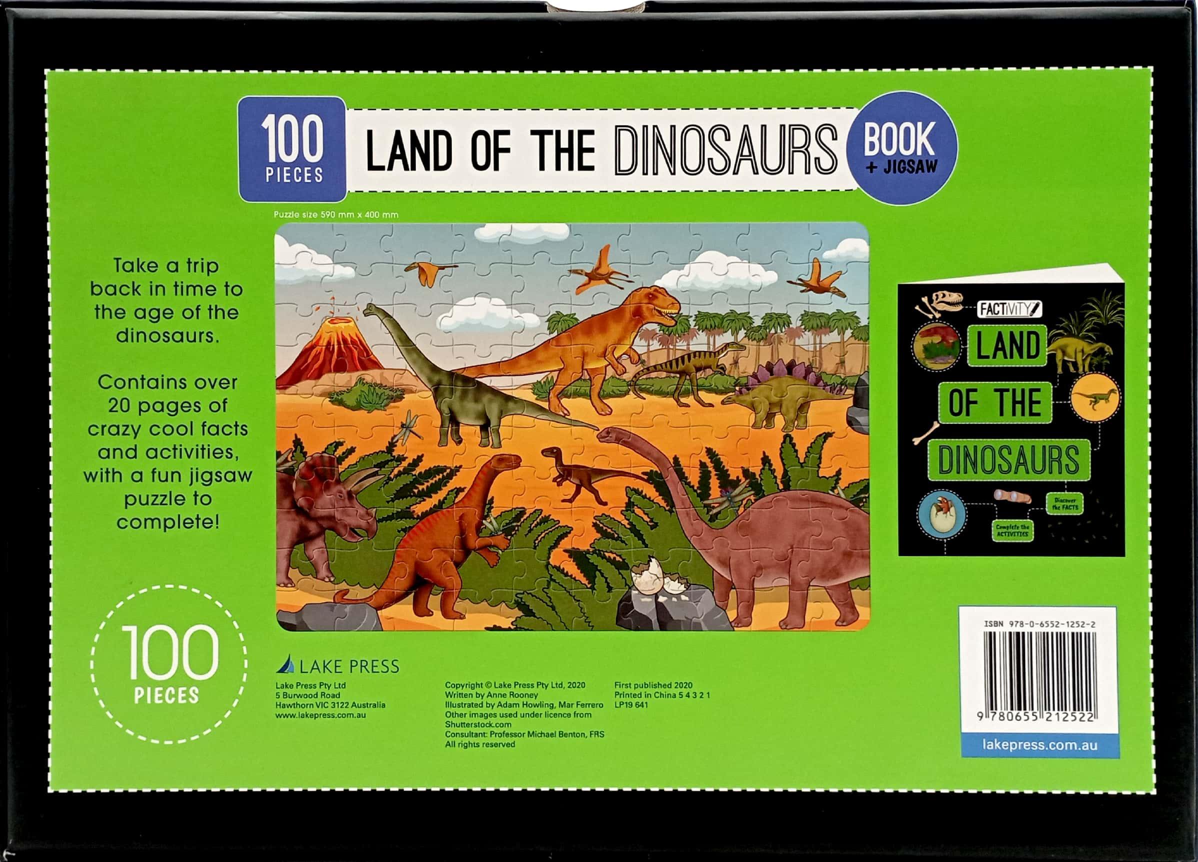 Factivity Land Of The Dinosaurs - Book And Jigsaws