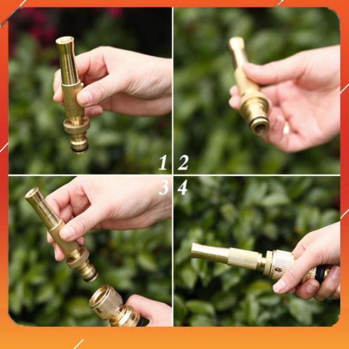 Bộ dây vòi xịt bơm nước tưới rửa , tăng áp 3 lần, loại 7m, 10m 206587 đầu đồng,cút đồng,+ khăn phượt