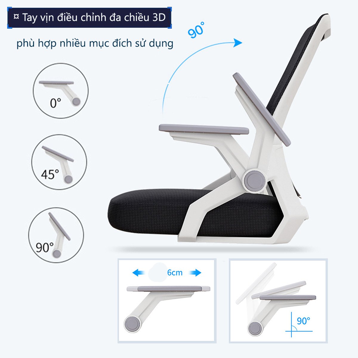 Ghế Văn Phòng Làm Việc Cao Cấp - Ghế Xoay 360° Thiết Kế Ergonomic Giúp Bảo Vệ Cột Sống Lưng - Siêu Phẩm Độc Quyền