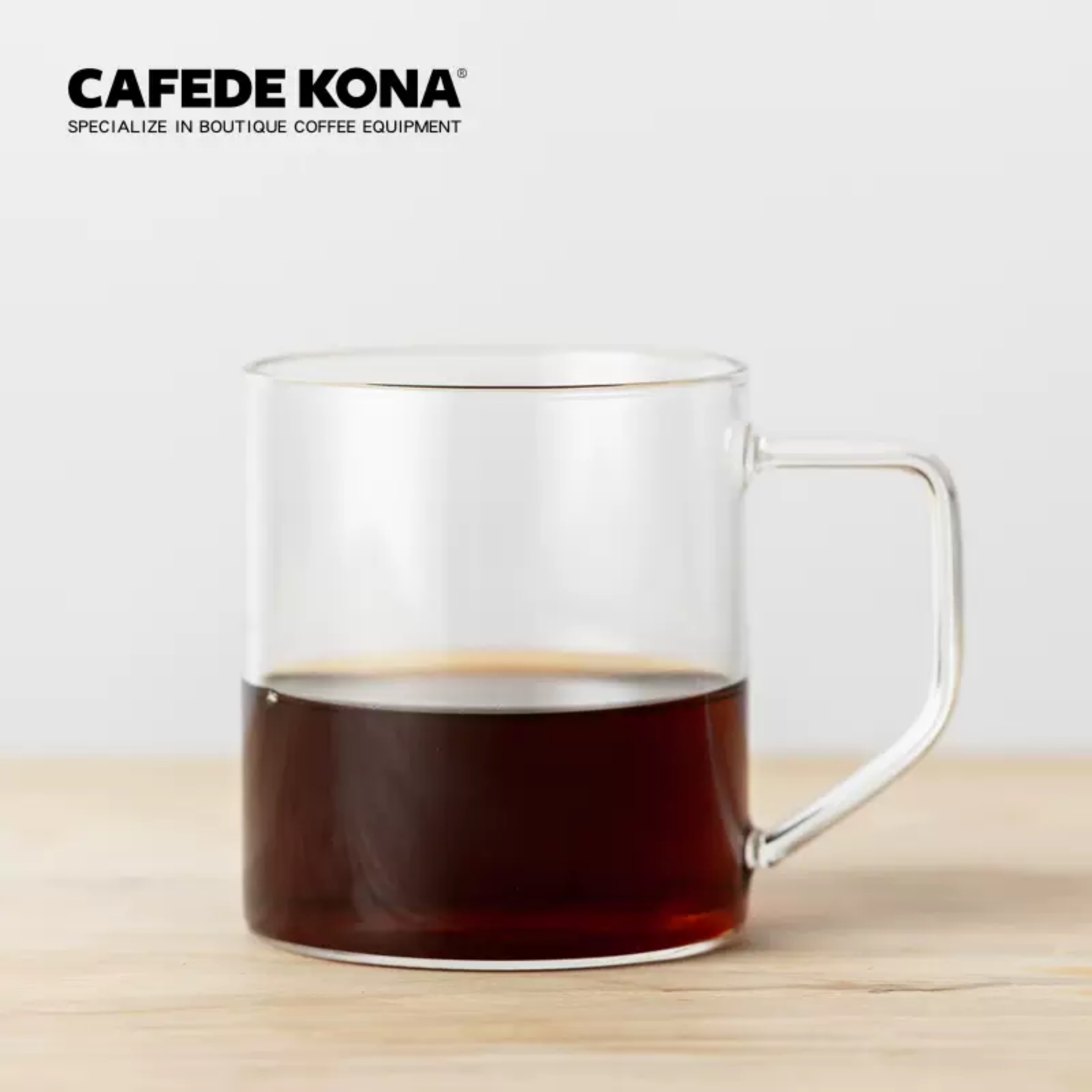 Ly thủy tinh uống trà cà phê 360ml Cafede Kona