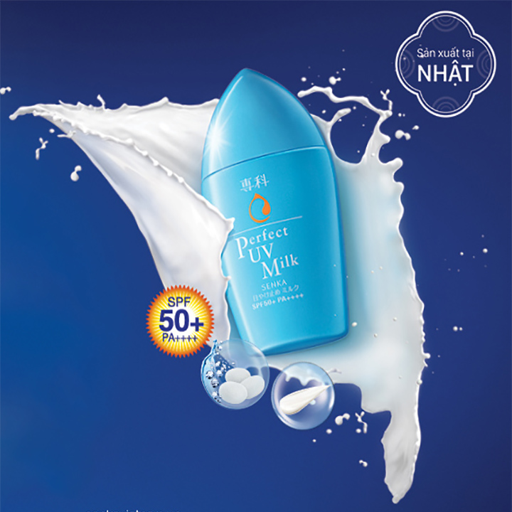 Kem Chống Nắng Senka Dạng Sữa Perfect UV Milk SPF 50+ PA++++ 40g