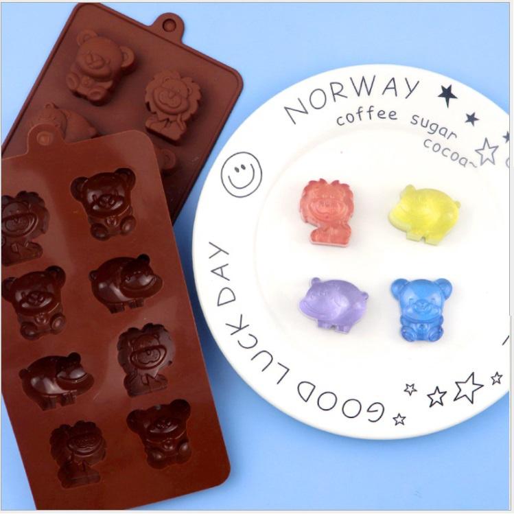 Khuôn dẻo Silicon Tạo Hình 3D Siêu Dễ Thương làm bánh, Socola, Thạch Rau Câu, Đá, Kẹochipchip, Pudding