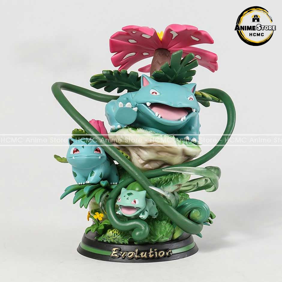 Mô hình Pokemon tiến hóa Bulbasaur - Ivysaur - Venusaur siêu ngầu có đèn led