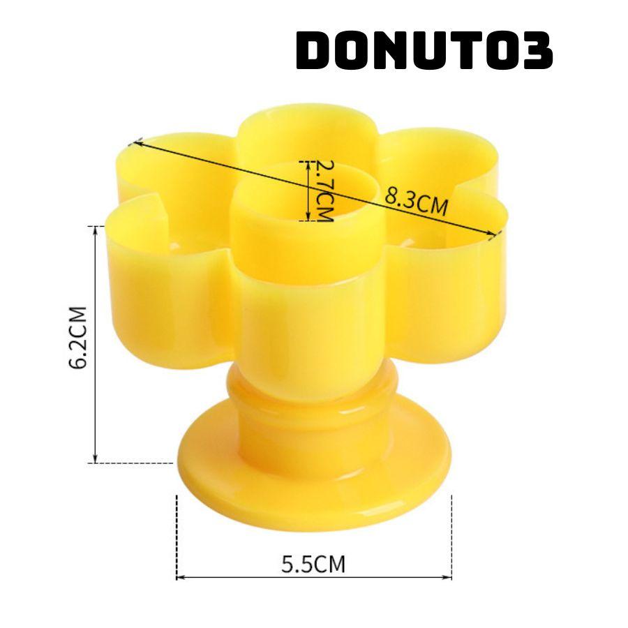 KHUÔN NHẤN LÀM BÁNH DONUT BẰNG NHỰA CAO CẤP HÌNH DÁNG TRÒN TIM HOA LƯỚI