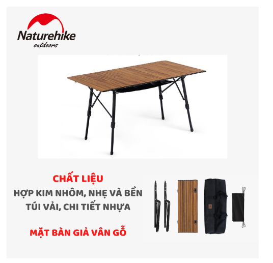 Bàn nhôm gấp gọn phong cách Vintage NatureHike NH19Z003-D