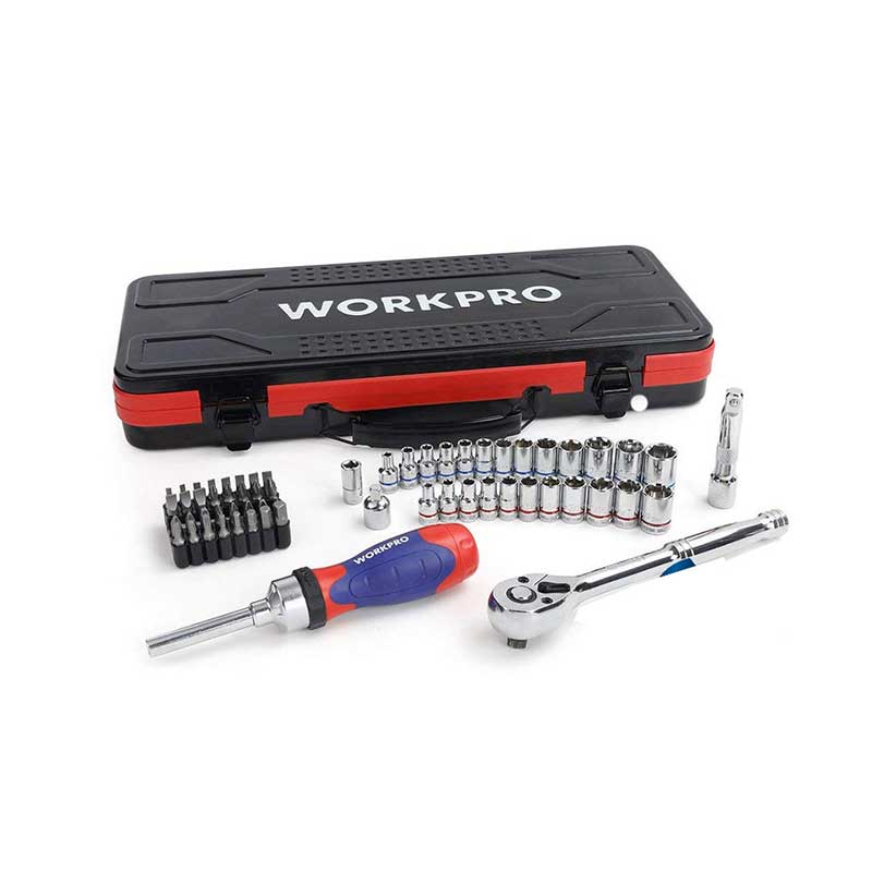 Bộ tuýp 62 chi tiết 1/4 và 3/8 inches Workpro W003050