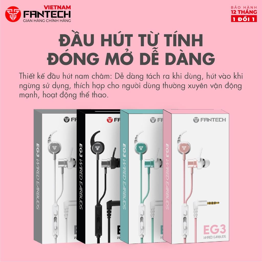 Tai Nghe Gaming Nhét Tai Hỗ Trợ Làm Việc và Học Tập Online FANTECH EG3 Có Thể Dùng Cho Cả Điện Thoại và Máy Tính - Hàng Chính Hãng