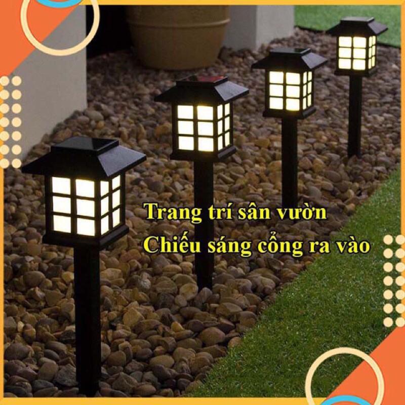 Đèn Led Trang Trí Năng Lượng Mặt Trời Hình Toà Nhà, Đèn Sân Vườn Trang Trí Vườn Hoa Cổng Ra Vào