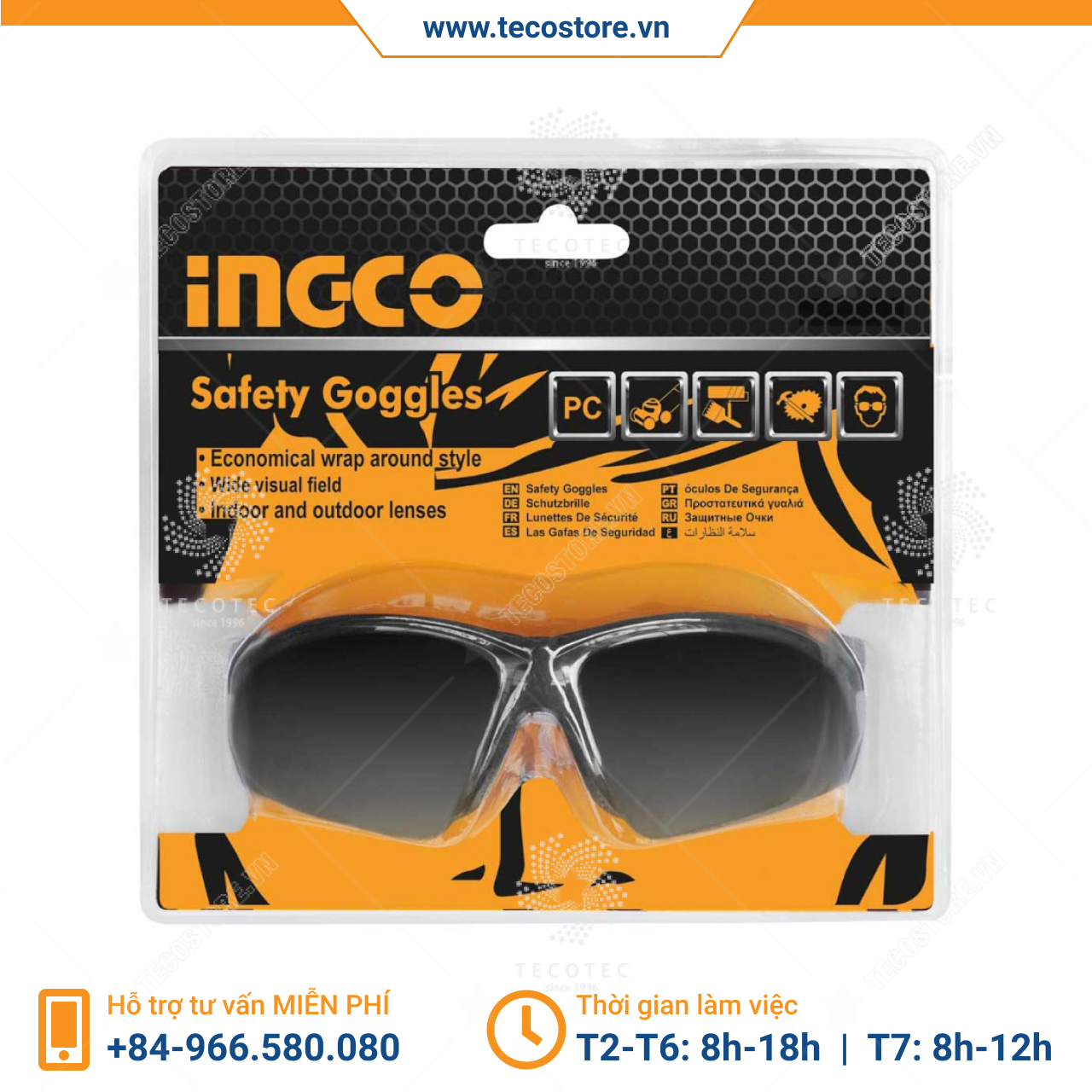 Kính bảo hộ đen dùng để hàn INGCO HSG07