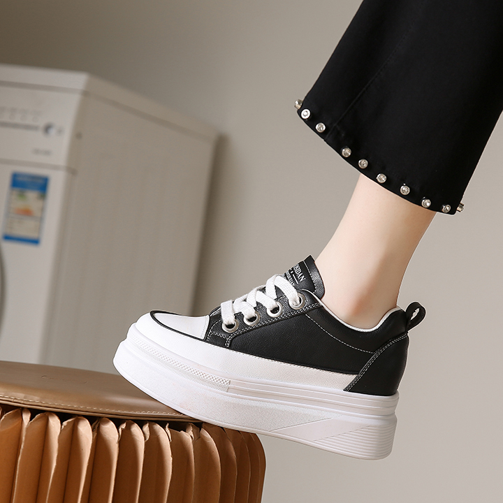 Giày Sneakers Đế 8.5cm da cao cấp PS570-1186