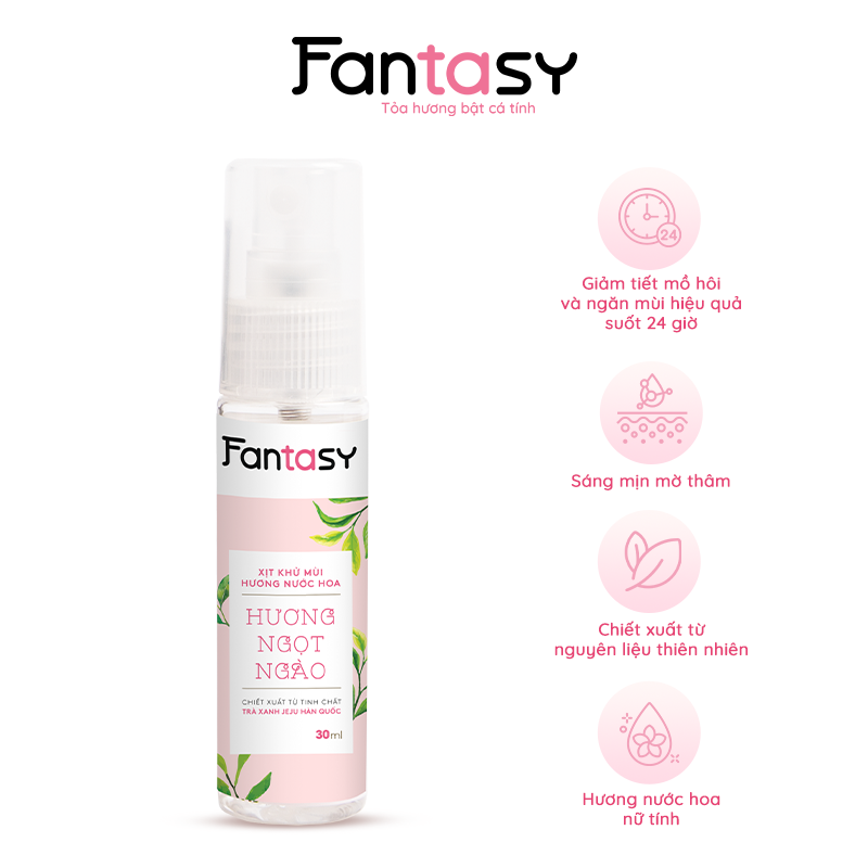 Xịt khử mùi hương nước hoa Fantasy 30ml - Hương Ngọt ngào