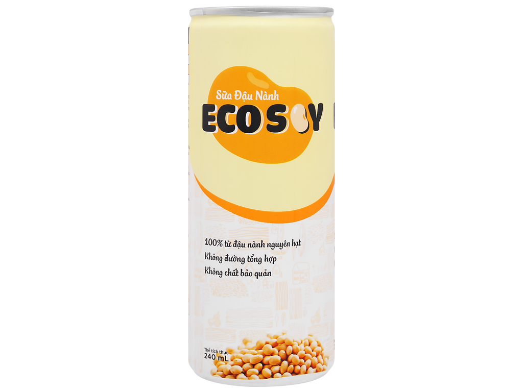 Sữa Đậu Nành Ecosoy - Lốc 6 lon thơm ngon bổ dưỡng chuẩn vị truyền thống nhà làm