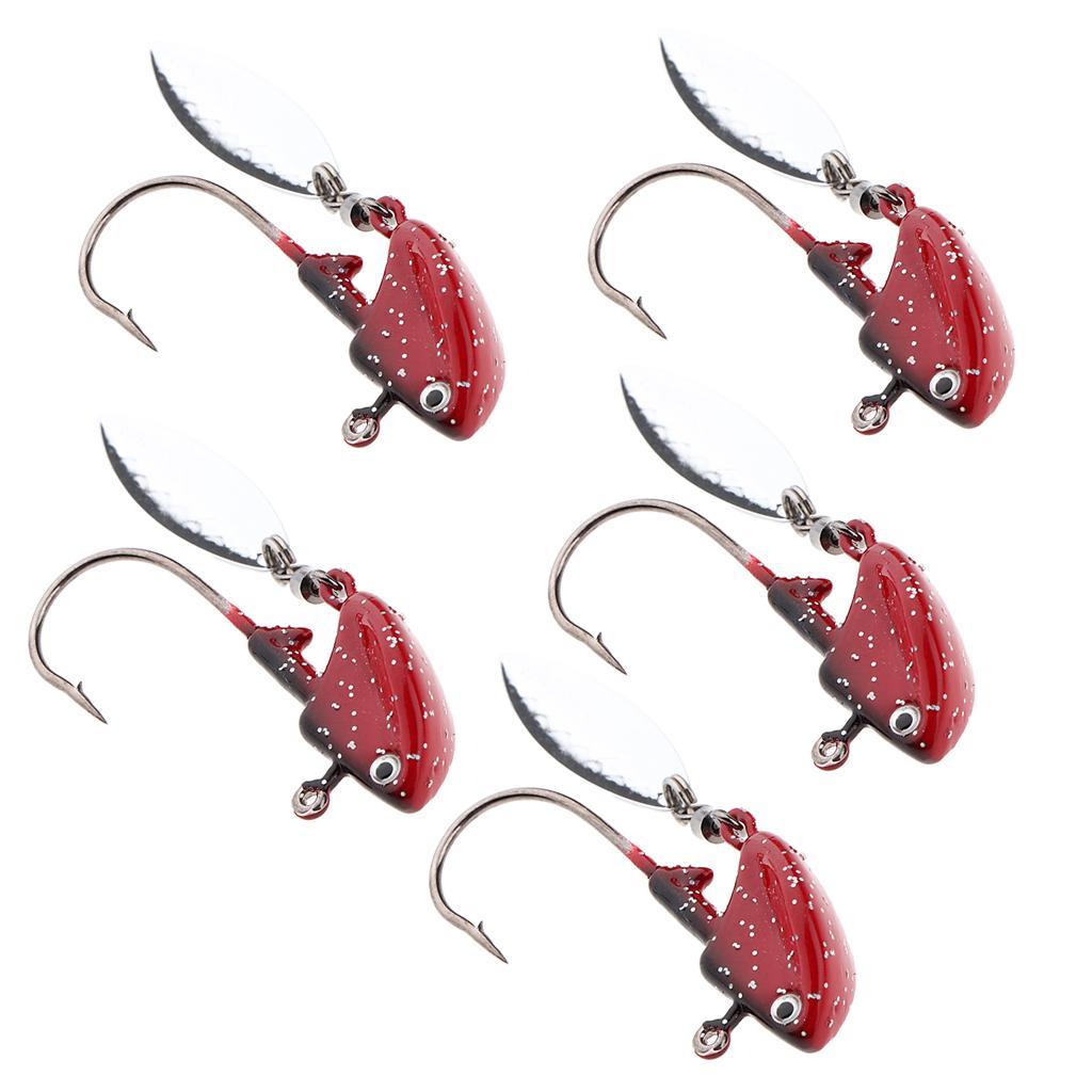 5 Pieces Fishing Jig Lure Freshwater Saltwater Bait Hook Tackle