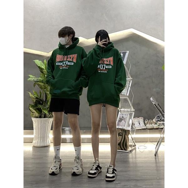 Hoodie xanh ve chai hoodie nỉ ngoại dày dặn in nhiều hoạ tiết