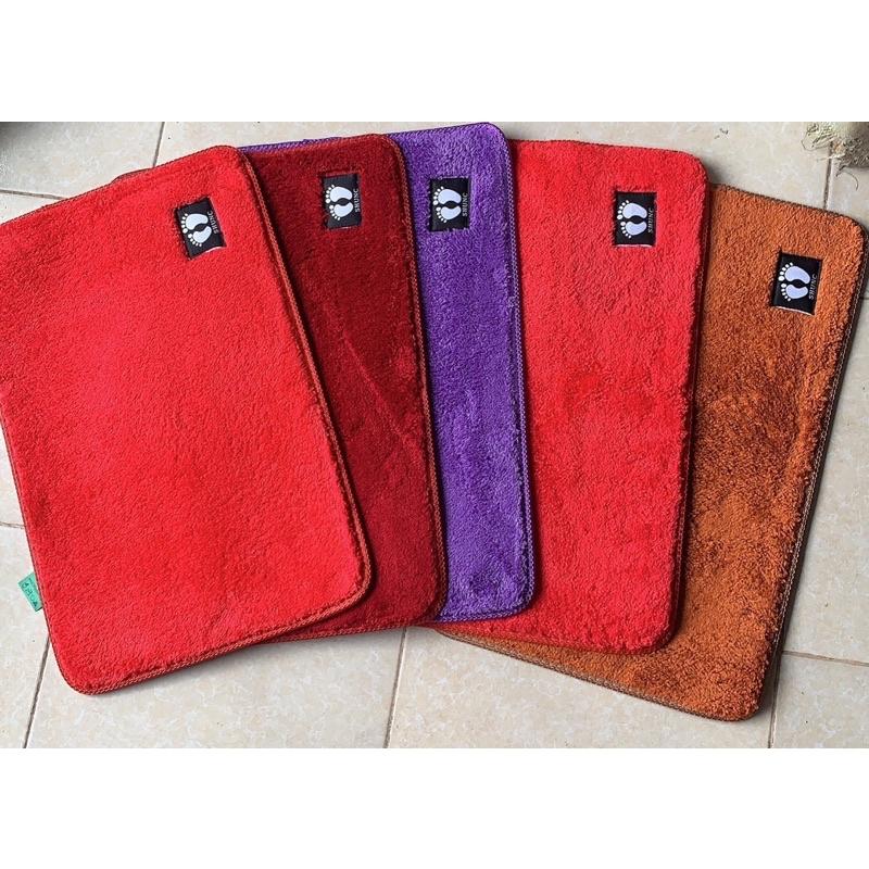 Thảm nỉ bàn chân lau chân hình chữ nhật, chùi chân len mềm mịn chống trơn trượt