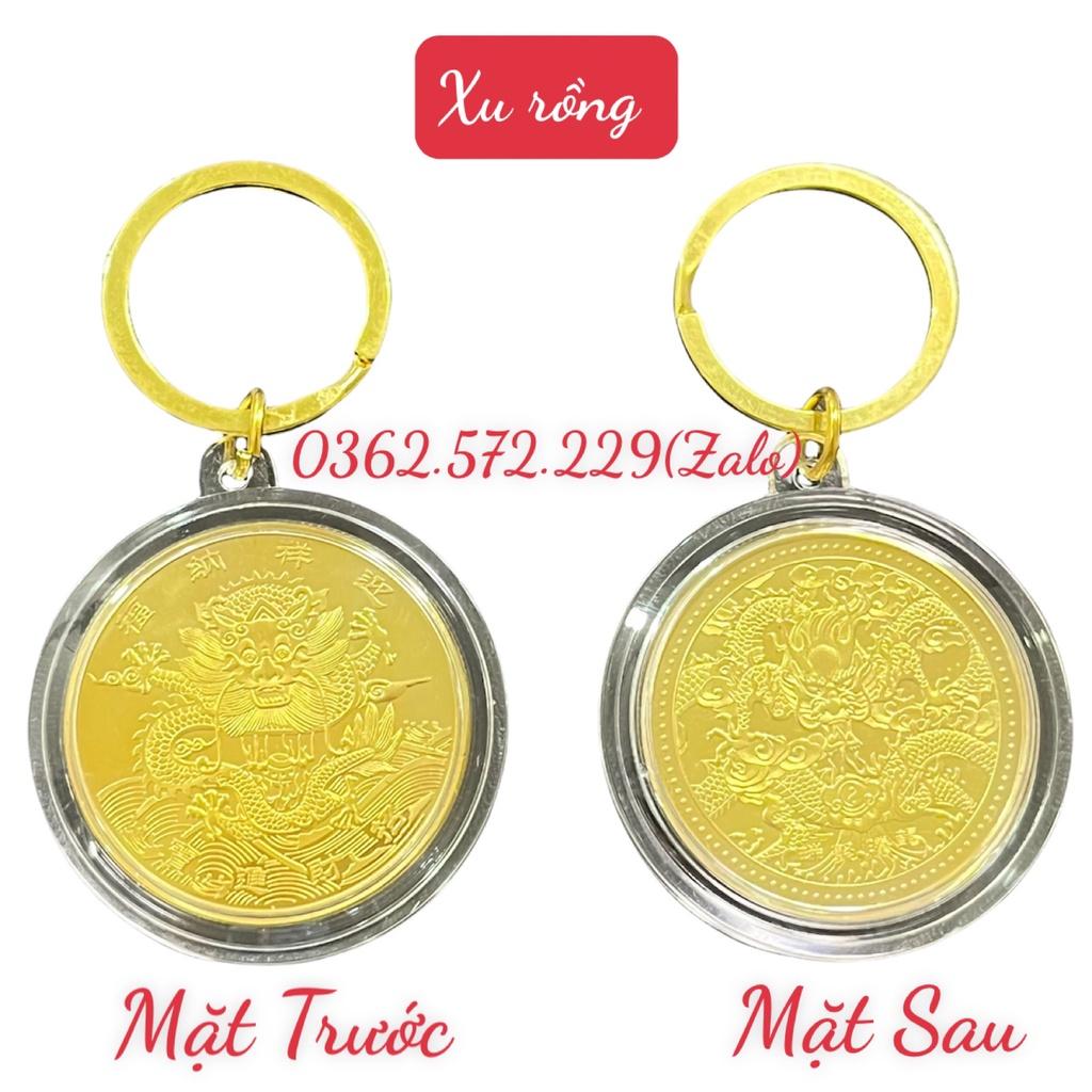 Đồng Xu Hình Đức Phật, Phật Tổ Như Lai Mạ Vàng Tặng Hôp Nhung , Móc Khóa, Túi Gấm May Mắn
