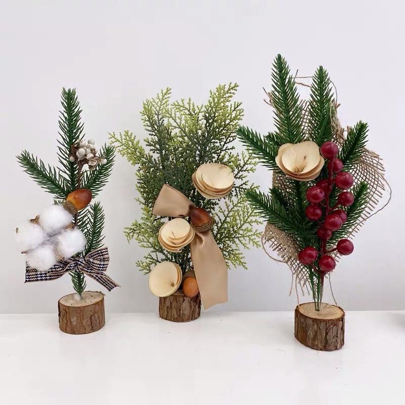 Cây thông hoa khô bằng gỗ/trang trí noel