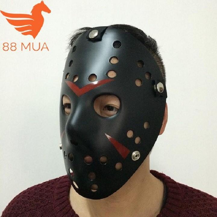 Mặt nạ Jason hóa trang Halloween leegoal Màu Đen Lỗ tròn-e99  WM_(91)