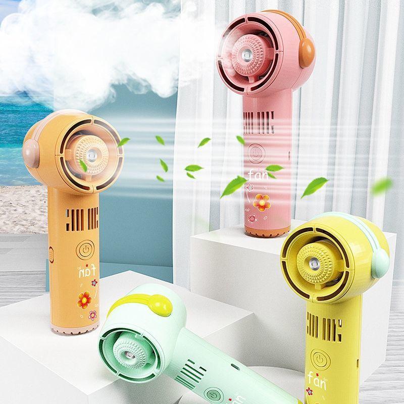 Quạt Mini Cầm Tay Phun Sương Tạo Độ Ẩm Tự Động Không Cánh Quạt Có Cổng Sạc USB