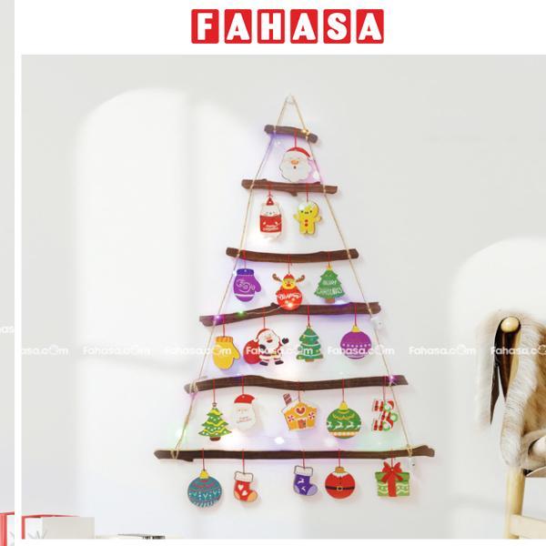 Dây Treo Hình Gỗ Cây Thông Trang Trí Giáng Sinh - Bách Mộc - Set 4