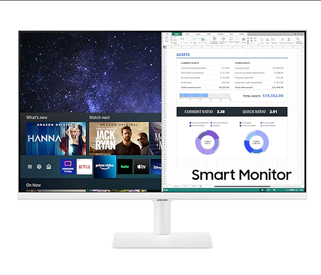 Màn Hình Thông Minh Smart Monitor Samsung LS27AM501NEXXV 27inch/Full HD (1920x1080) 8ms/60Hz/VA/Tích Hợp Loa/Hệ Điều Hành Tizen - Hàng Chính Hãng