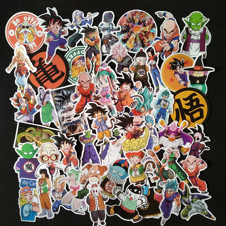 Bộ Sticker dán cao cấp chủ đề DRAGON BALL - SONGOKU - Dùng dán Xe, dán mũ bảo hiểm, dán Laptop