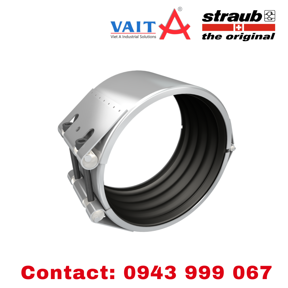 STRAUB-OPEN-FLEX 1 ø 60.3 mm FKM/FPM/ss | PN 25 with steel strip insert 35168 - Khớp Nối Ống Công Nghiệp