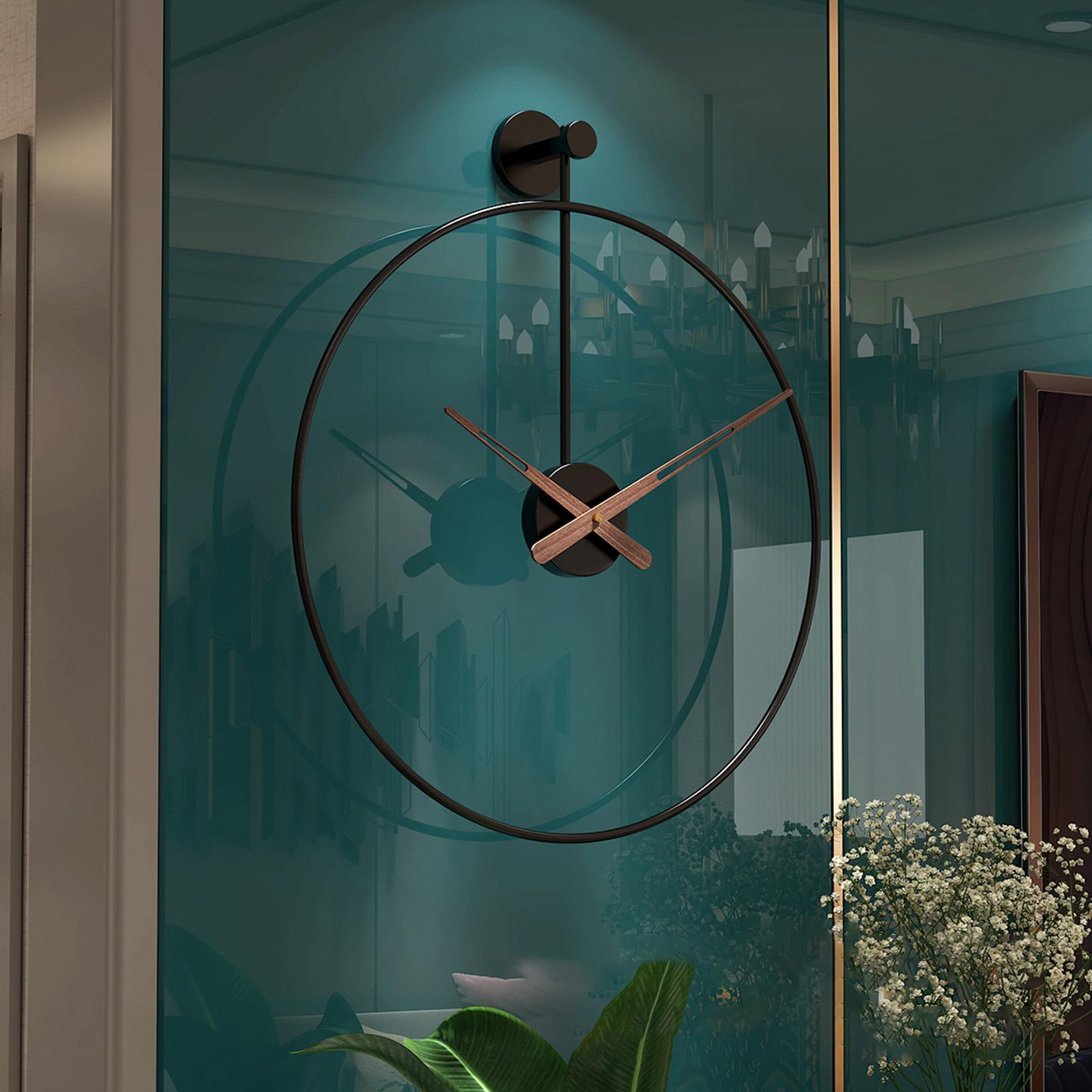 Nordic Wall Clock Non Ticking Decorative for Kitchen Coffee Shop Living Room