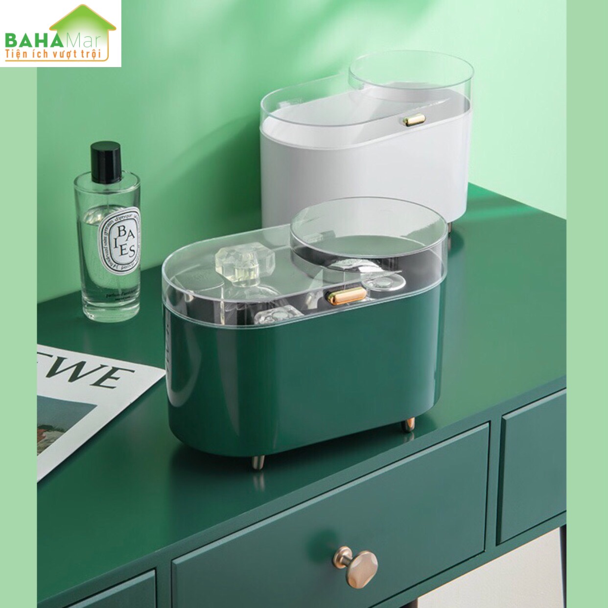 HỘP ĐỰNG NƯỚC HOA ĐỂ BÀN TRANG ĐIỂM "BAHAMAR" trang nhã và gọn gàng, tránh bụi bẩn
