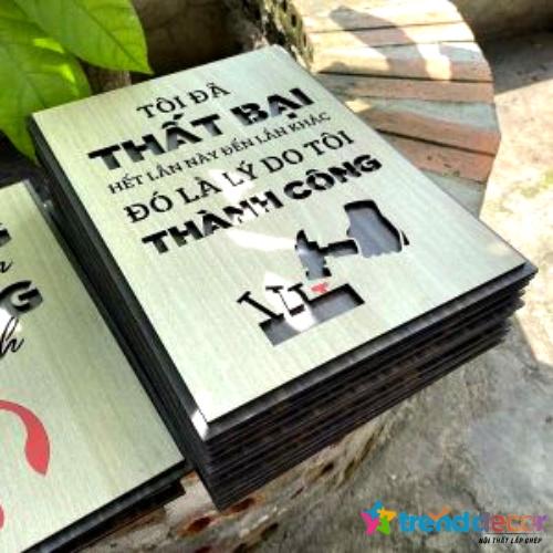 Tranh Gỗ Treo Tường Tranh Slogan Tôi Đã Thất Bại Hết Lần Này Đến Lần Khác Đó Là Lý Do Tôi Thành Công.